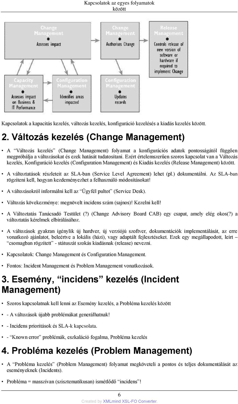 Ezért értelemszerűen szoros kapcsolat van a Változás kezelés, Konfiguráció kezelés (Configuration Management) és Kiadás kezelés (Release Management) között.