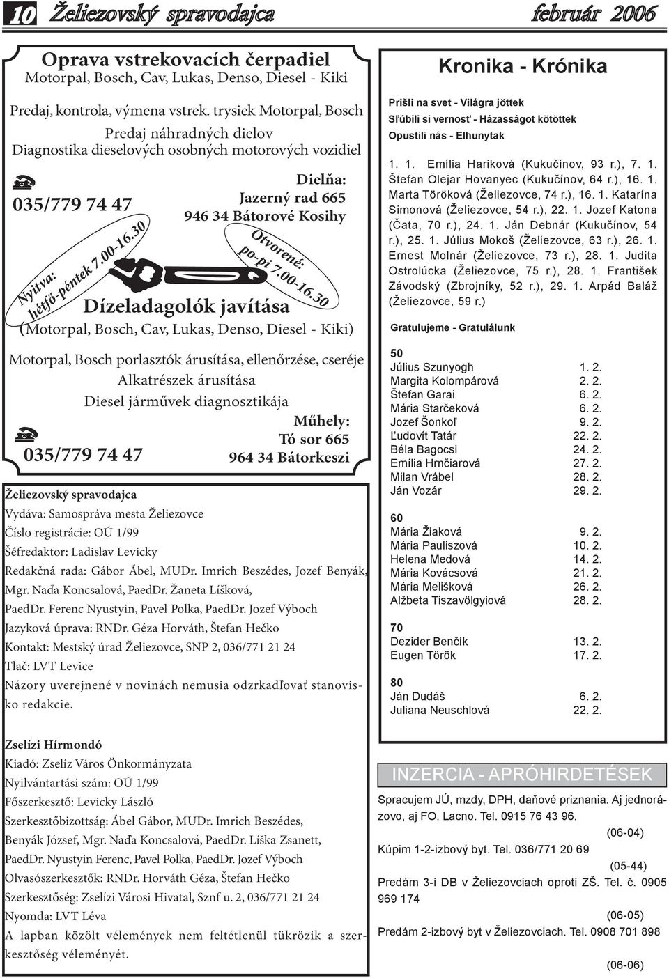 Obciansky mesacník. VII. rocník, február PDF Ingyenes letöltés