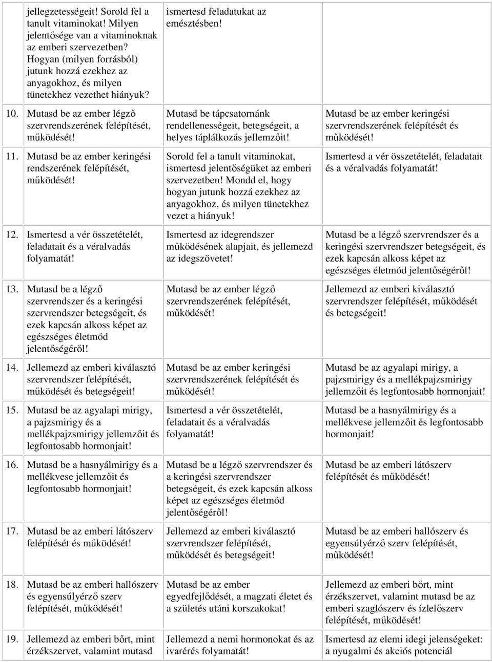 Ismertesd a vér összetételét, feladatait és a véralvadás 13.