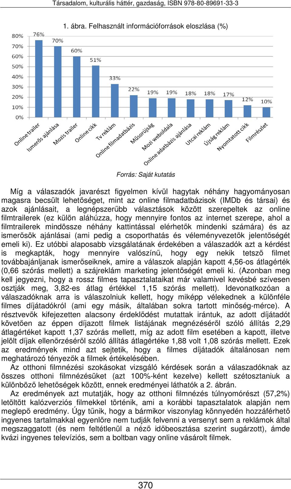 (IMDb és társai) és azok ajánlásait, a legnépszerűbb választások között szerepeltek az online filmtrailerek (ez külön aláhúzza, hogy mennyire fontos az internet szerepe, ahol a filmtrailerek