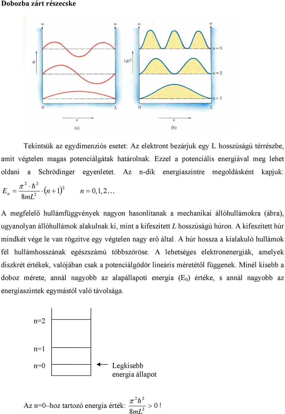 ψ a hullámfüggvény KVANTUMELEKTRONIKA Kvantummechanikai alapok - PDF  Ingyenes letöltés