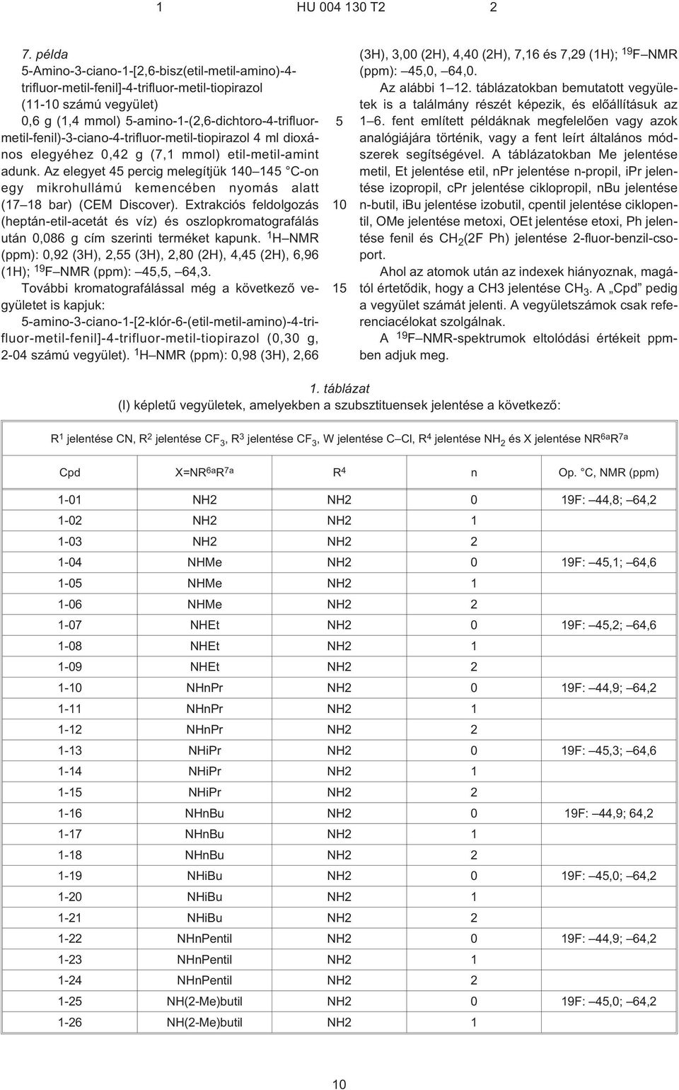 Az elegyet 4 percig melegítjük 1 14 C¹on egy mikrohullámú kemencében nyomás alatt (17 18 bar) (CEM Discover).