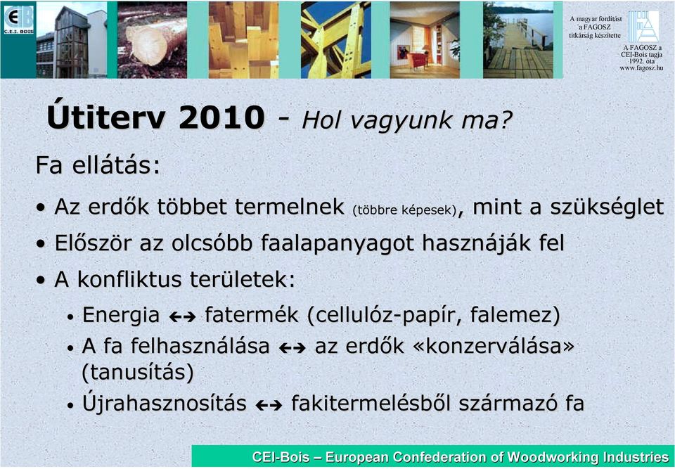 Először az olcsóbb faalapanyagot hasznáják fel A konfliktus területek: Energia!