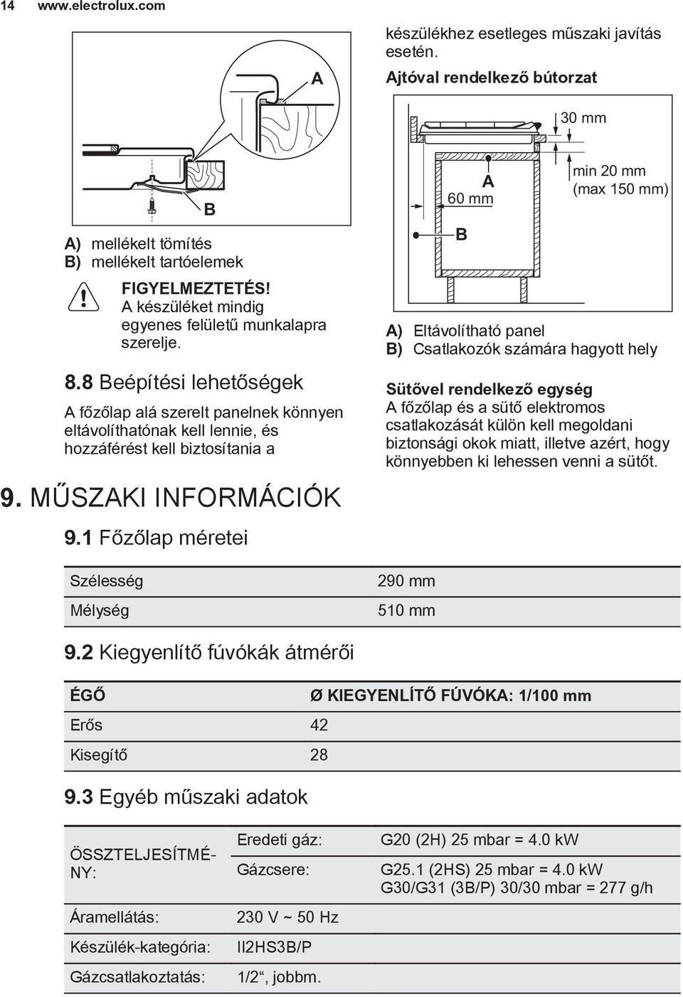 MŰSZAKI INFORMÁCIÓK 9.