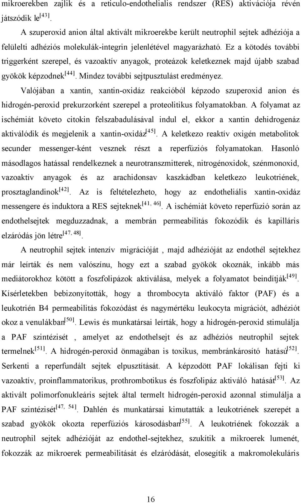 Ez a kötodés további triggerként szerepel, és vazoaktív anyagok, proteázok keletkeznek majd újabb szabad gyökök képzodnek [44]. Mindez további sejtpusztulást eredményez.