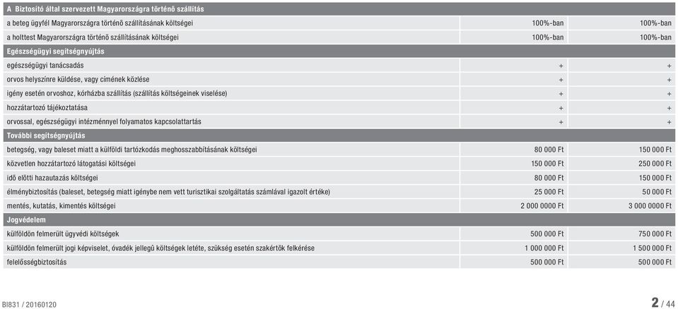 viselése) + + hozzátartozó tájékoztatása + + orvossal, egészségügyi intézménnyel folyamatos kapcsolattartás + + További segítségnyújtás betegség, vagy baleset miatt a külföldi tartózkodás