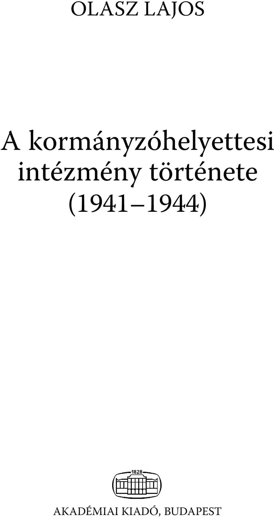 intézmény története