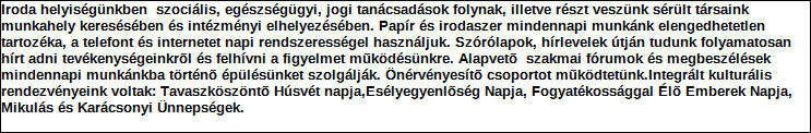 Támogatási program elnevezése: Támogató megnevezése: központi költségvetés Támogatás forrása: önkormányzati költségvetés nemzetközi forrás más gazdálkodó Támogatás időtartama: Támogatási összeg: -