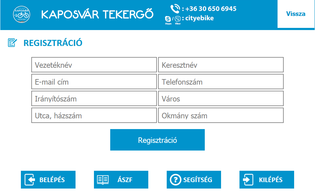 A közbringarnedszerbe lehetőség van regisztrálni az alkalmi felhasználóknak a http://regisztracio.cityebike.hu/ internetes címen.
