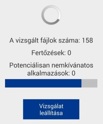 A vizsgálat indításához koppintson a Vizsgálat most gombra.