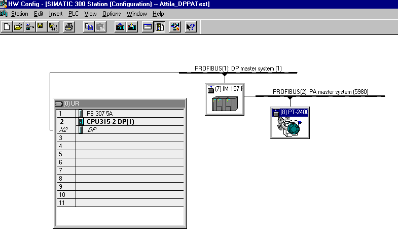 Konfigurálás A PROFIBUS hálózaton konfigurálás nélkül nincs kommunikáció!