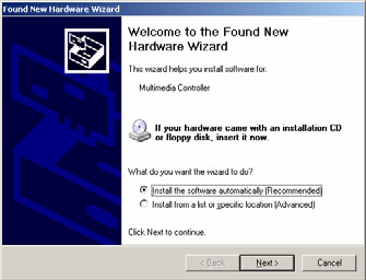 A Windows megkeresi a szükséges drivereket. Ezek a telepítő CD-n találhatók, ezért válassza a CD-ROM drive opciót, majd kattintson a Next gombra.
