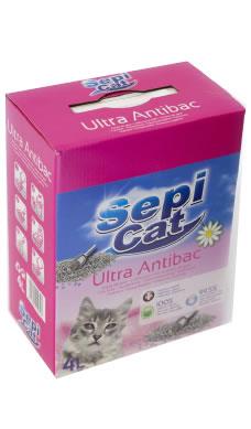 Sepicat Ultra Antibakteriális csomósodó macskaalom Bentonit alapú, 99,5%-ban pormentes, higiénikus macskaalom, kellemes virágillattal. Kiváló nedvesség- és szagmegkötő alom.