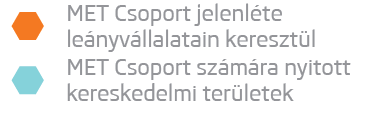 MET Csoport számokban ERŐTELJES NEMZETKÖZI JELENLÉT 10 országban leányvállalatokkal TOVÁBBI TÉNYEK 14 európai trading hub-ban Különböző áruk: földgáz, olaj, olajtermék, áram, LNG, LPG