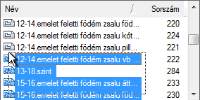 244 Adatkezelés a ProjectPilot programmal Allplan 2017 Több egymás után lévő rajzfájl kijelöléséhez, kattintson a tartomány első rajzfájljára, majd ezután a SHIFT billentyű nyomva tartása mellett