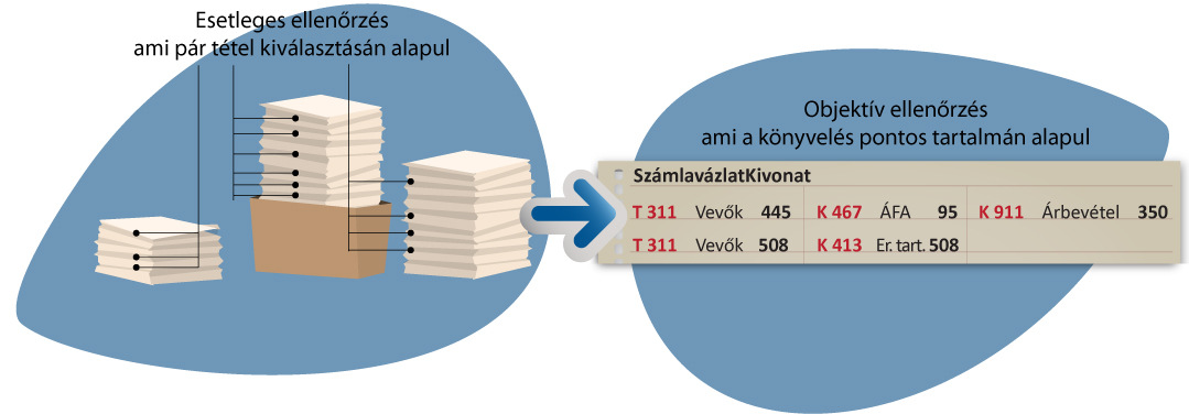 Objektív vizsgálatok az esetleges ellenőrzés helyett Az esetleges ellenőrzésről - ahol pár bizonylat alapján próbálunk meg messzemenő következtetéseket levonni -, áttérhetünk egy objektív ellenőrzési