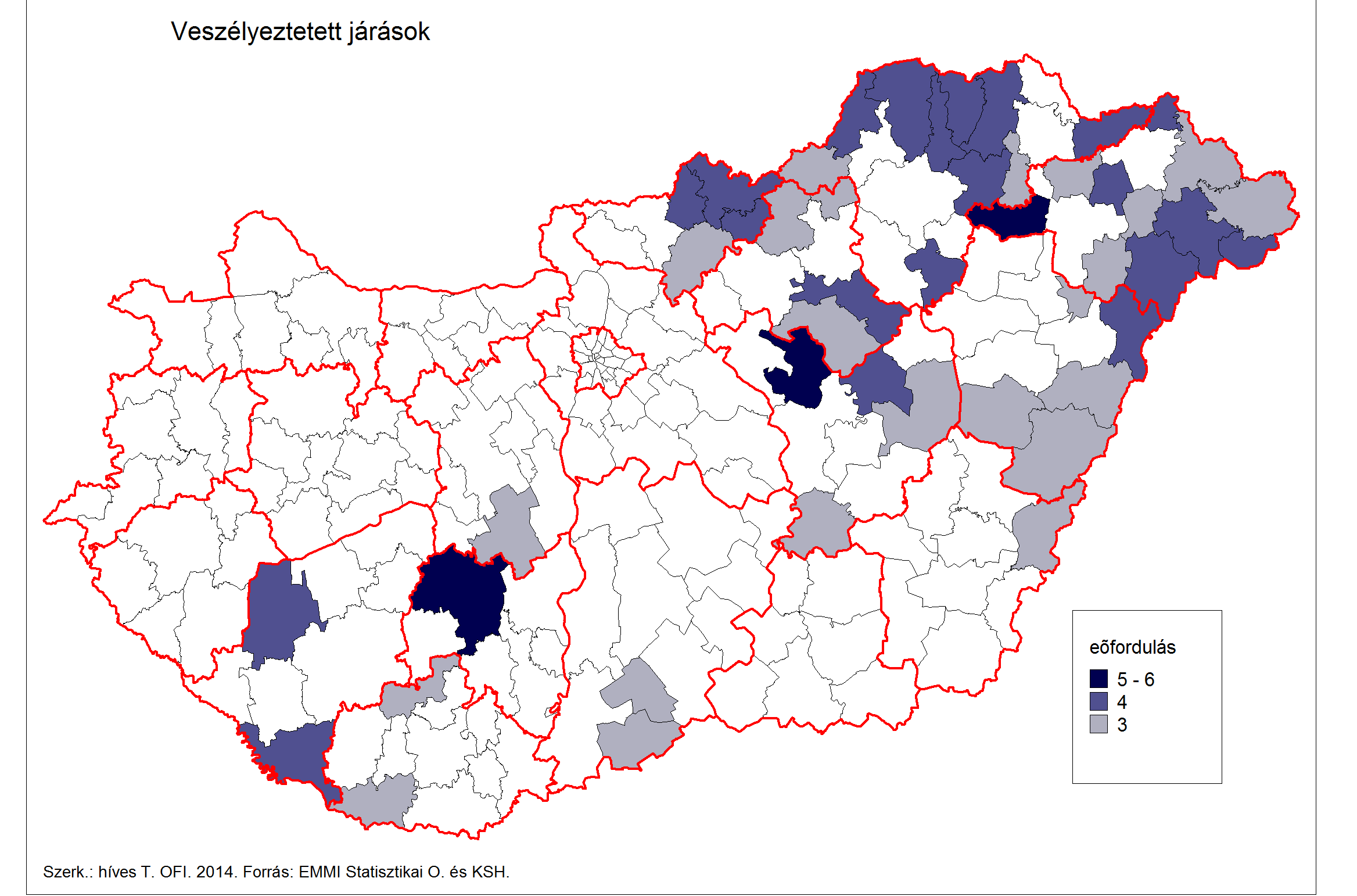 Kockázatos járások Tiszavasvári 6 Jászapáti 5 Tamási 5 Cigánd 4 Edelény 4 Encsi 4 Gönc 4 Mezőcsát 4 Putnok 4 Szerencs 4 Szikszó 4 Nyíradony