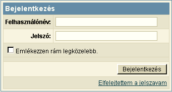 Bejelentkezés A [Bejelentkezés] menü választásakor a következő képernyő jelentkezik: 2.