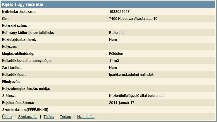 9. kép Új ügy Ebben a részben új ügy rögzítése lehetséges.