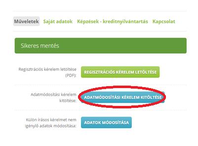 A menüpont alatt email címet, jelszót, levelezési címet, telefonszámot és a jogosítványra vonatkozó adatokat lehet módosítani. 6. ábra 3.2.