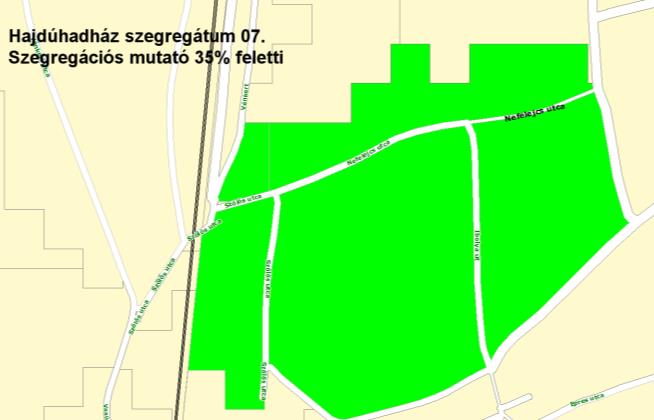 A szegregátumban 82%-os a rendszeres munkajövedelemmel nem rendelkezők aránya az aktív korúakon (15-59 évesek) belül, a foglalkoztatott nélküli háztartások aránya a szegregátumok között az egyik