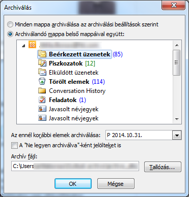 Email backup a szerverről saját lemezre Hasznos, ha csak limitált helyünk van a levelezési szerveren.
