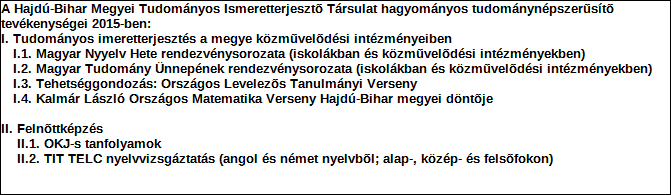 1. Szervezet azonosító adatai 1.1 Név 1.2 Székhely Irányítószám: 4 0 2 5 Település: Debrecen Közterület neve: Piac Közterület jellege: utca Házszám: Lépcsőház: Emelet: Ajtó: 45-47. 1.3 Bejegyző határozat száma:.