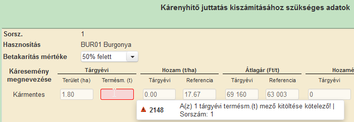 3.1 Hibaüzenetek Az ellenőrzéseket a mentés, majd az ellenőrzés gombra kattintás után végzi a szoftver.