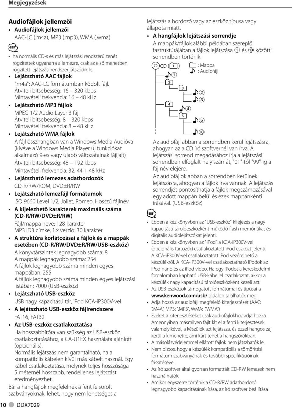 m4a": AAC-LC formátumban kódolt fájl.