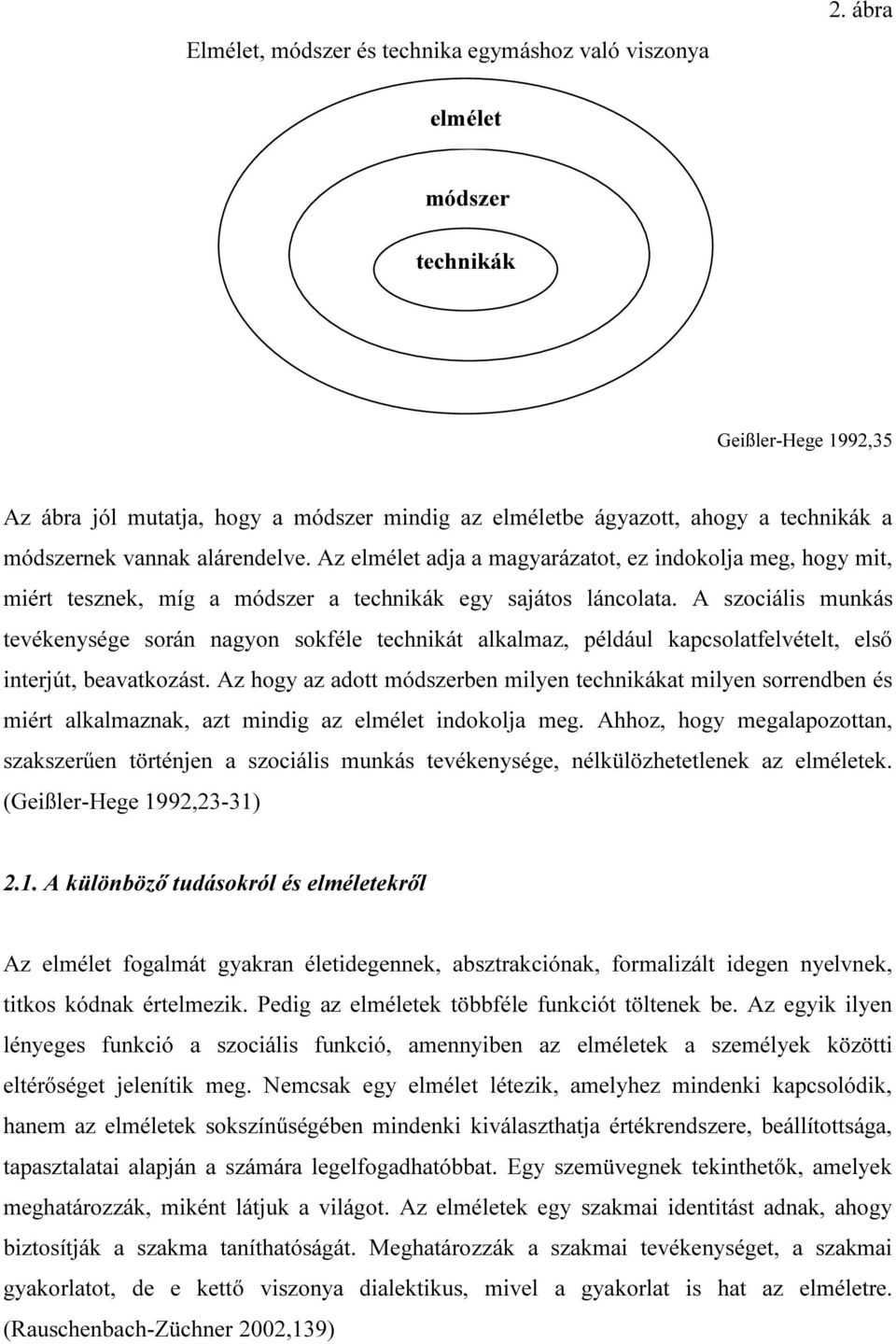 Az elmélet adja a magyarázatot, ez indokolja meg, hogy mit, miért tesznek, míg a módszer a technikák egy sajátos láncolata.