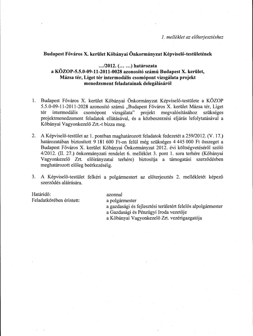 5.0-09-11-2011-2028 azonosító számú "Budapest Főváros X.