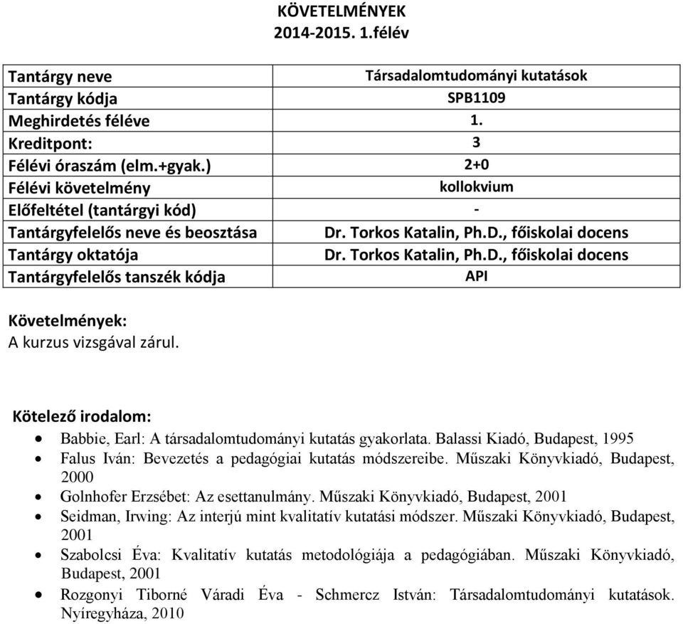 Műszaki Könyvkiadó, Budapest, 2000 Golnhofer Erzsébet: Az esettanulmány. Műszaki Könyvkiadó, Budapest, 2001 Seidman, Irwing: Az interjú mint kvalitatív kutatási módszer.