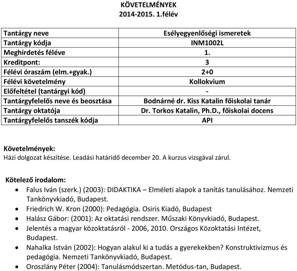 Osiris Kiadó, Budapest Halász Gábor: (2001): Az oktatási rendszer. Műszaki Könyvkiadó, Budapest. Jelentés a magyar közoktatásról - 2006, 2010.