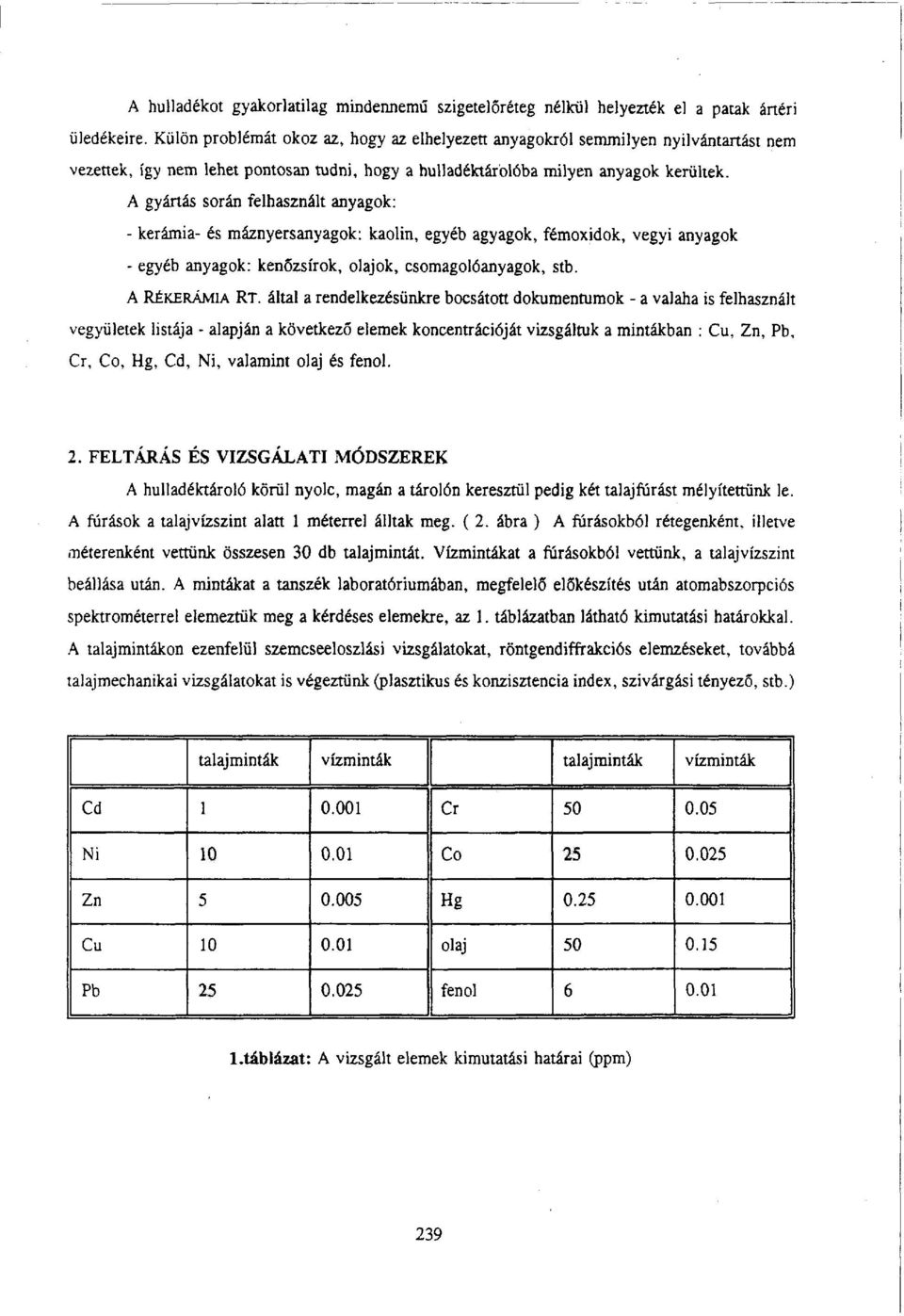 A gyártás során felhasznált anyagok: - kerámia- és máznyersanyagok: kaolin, egyéb agyagok, fémoxidok, vegyi anyagok - egyéb anyagok: kenőzsírok, olajok, csomagolóanyagok, stb. A RÉKERÁMIA RT.