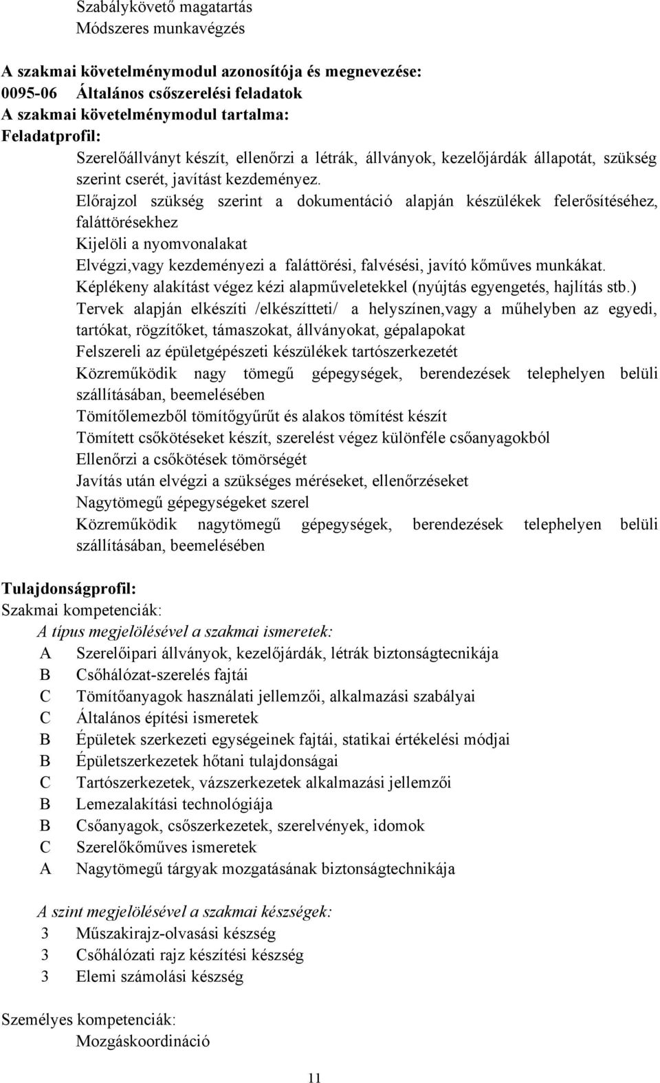 Előrajzol szükség szerint a dokumentáció alapján készülékek felerősítéséhez, faláttörésekhez Kijelöli a nyomvonalakat Elvégzi,vagy kezdeményezi a faláttörési, falvésési, javító kőműves munkákat.