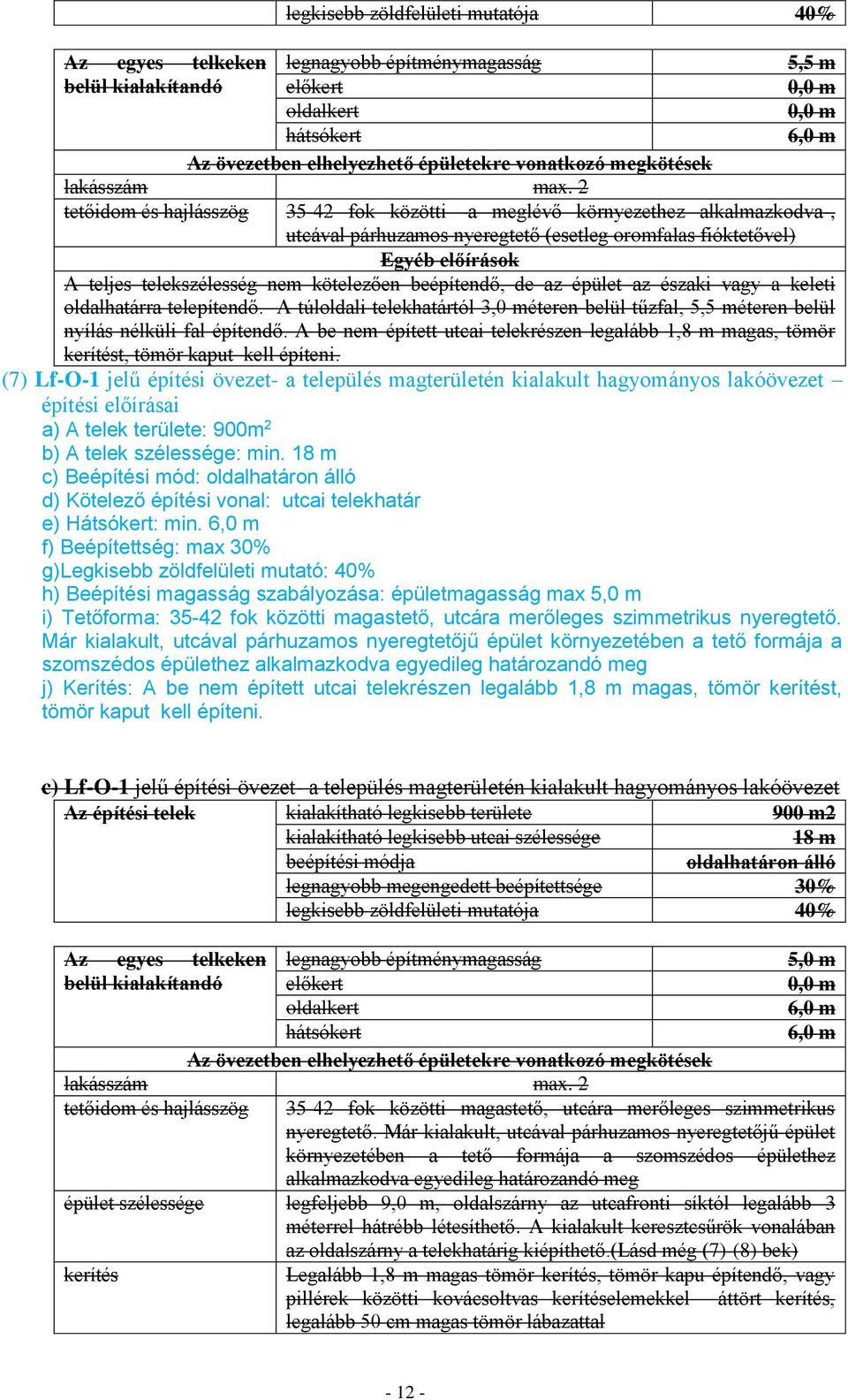 telekszélesség nem kötelezően beépítendő, de az épület az északi vagy a keleti oldalhatárra telepítendő.