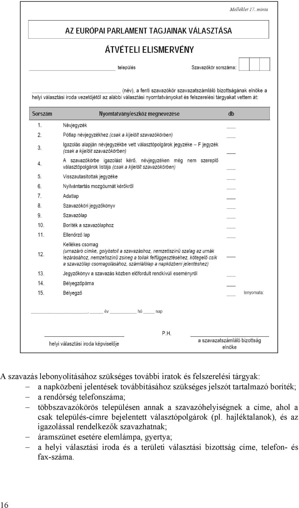 címe, ahol a csak település-címre bejelentett választópolgárok (pl.