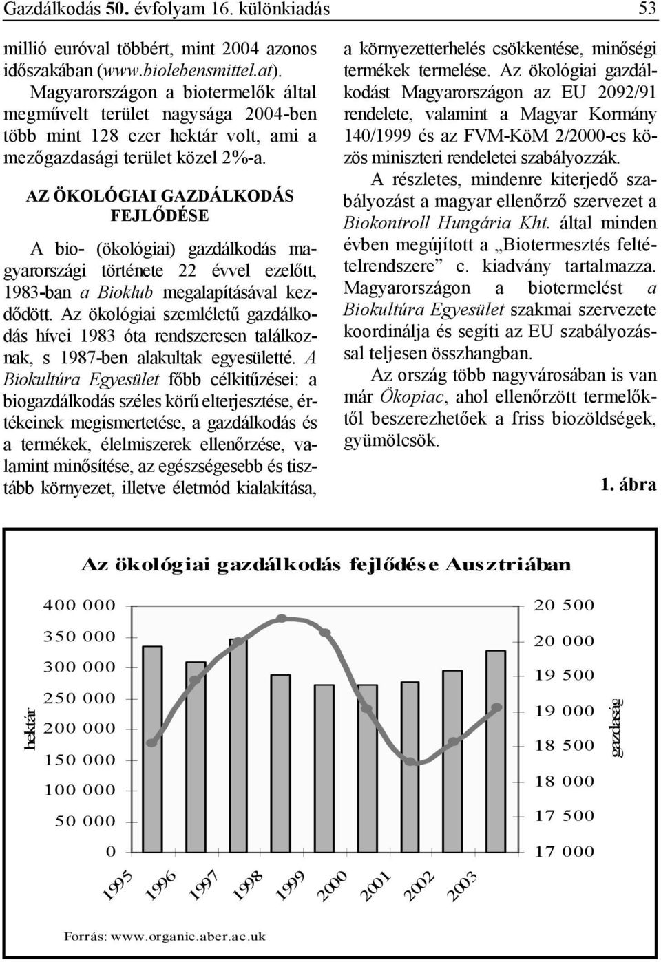 AZ ÖKOLÓGIAI GAZDÁLKODÁS FEJLİDÉSE A bio- (ökológiai) gazdálkodás magyarországi története 22 évvel ezelıtt, 1983-ban a Bioklub megalapításával kezdıdött.