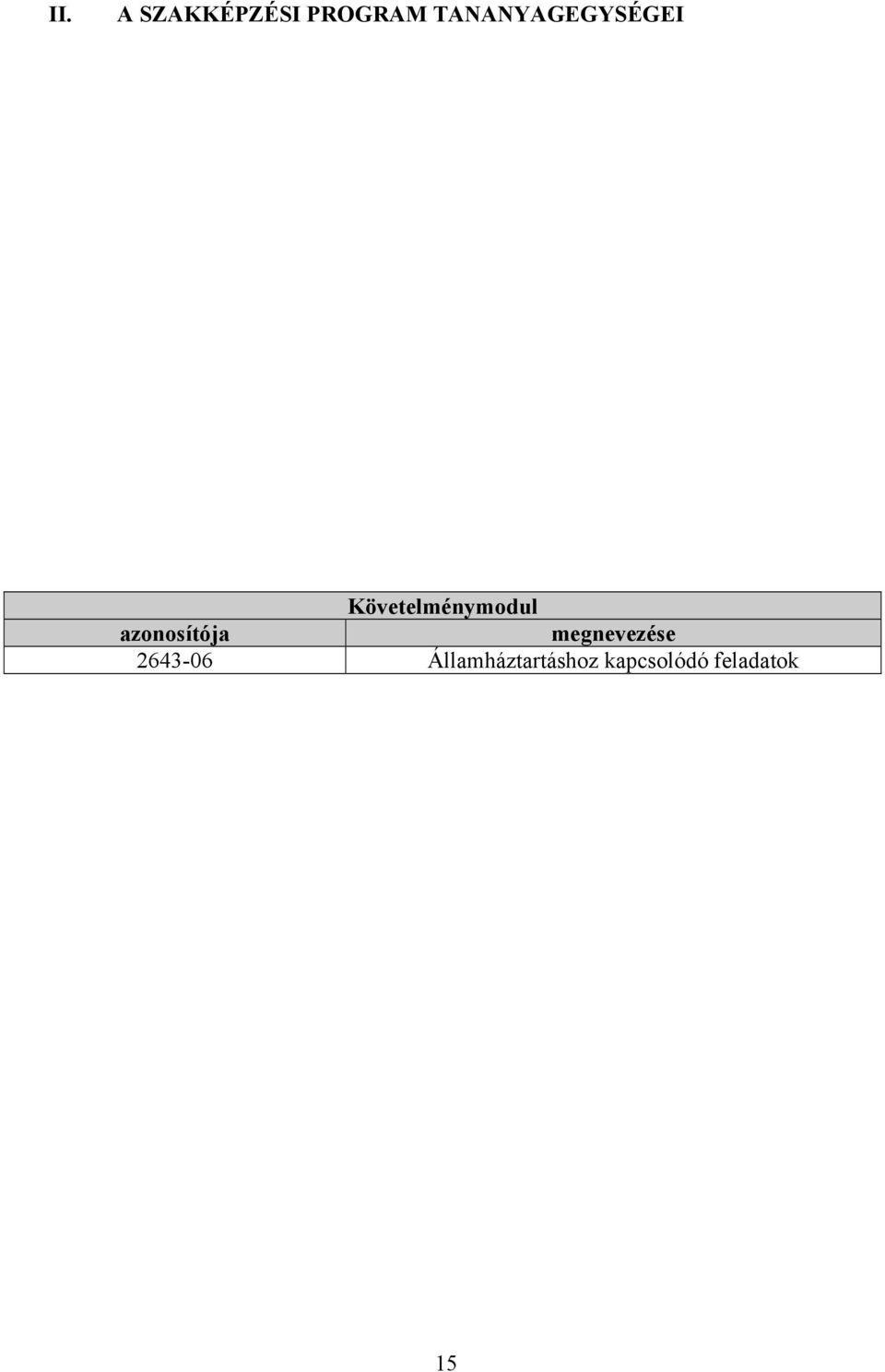 Követelménymodul 2643-06