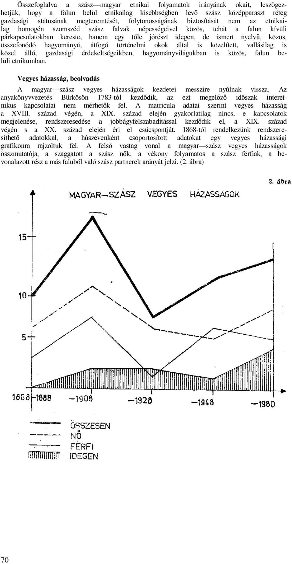 közös, összefonódó hagyományú, átfogó történelmi okok által is közelített, vallásilag is közel álló, gazdasági érdekeltségeikben, hagyományvilágukban is közös, falun belüli etnikumban.