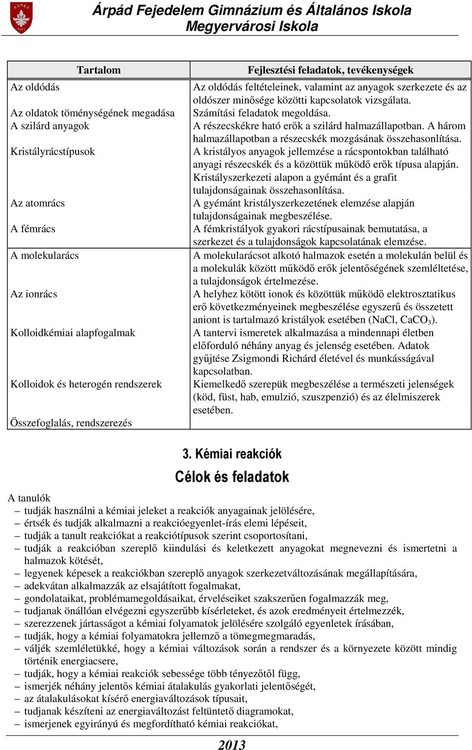 Árpád Fejedelem Gimnázium és Általános Iskola Megyervárosi Iskola 9.  ÉVFOLYAM. 1. Atomszerkezeti ismeretek - PDF Ingyenes letöltés