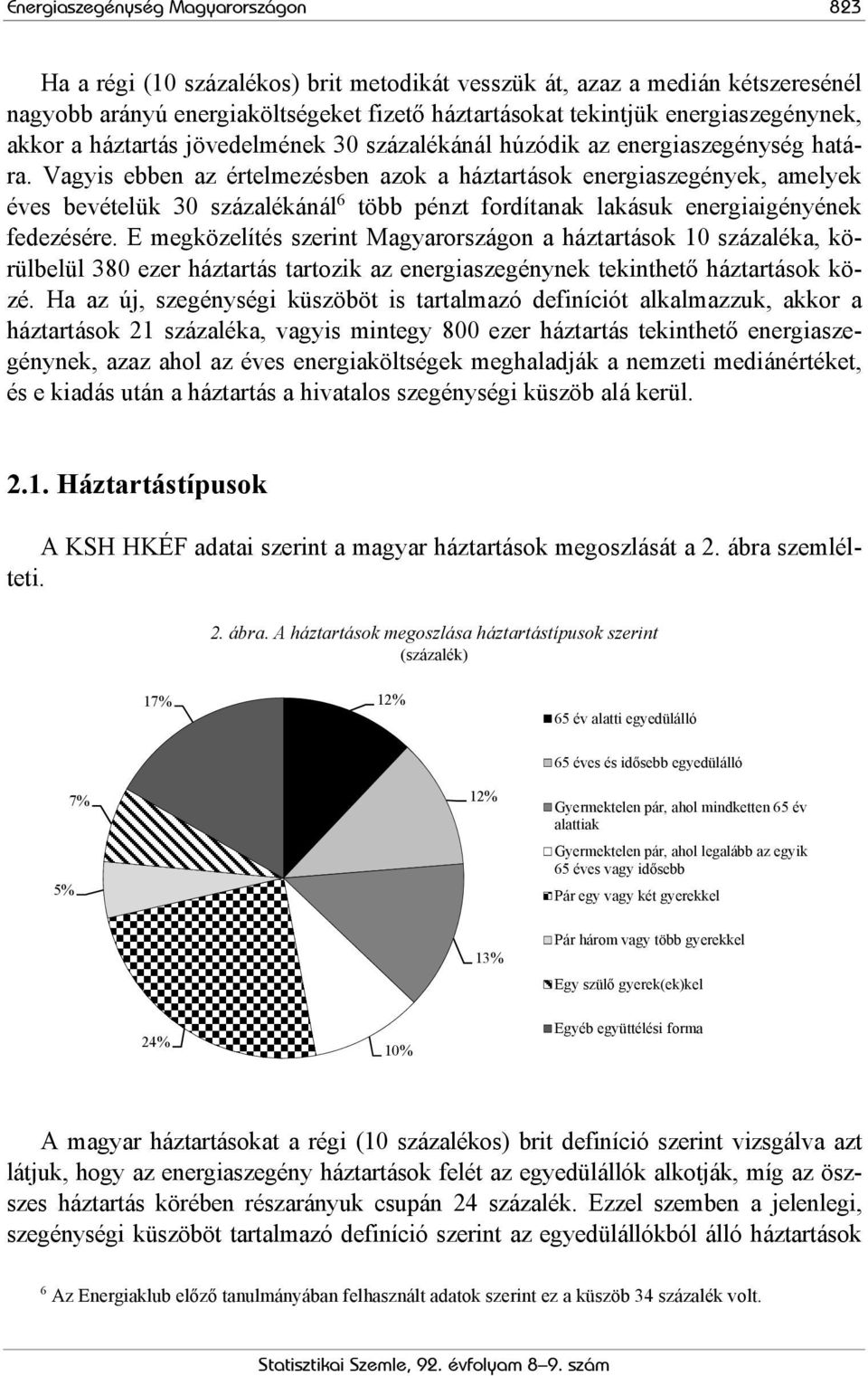 Vagyis ebben az értelmezésben azok a háztartások energiaszegények, amelyek éves bevételük 30 százalékánál 6 több pénzt fordítanak lakásuk energiaigényének fedezésére.