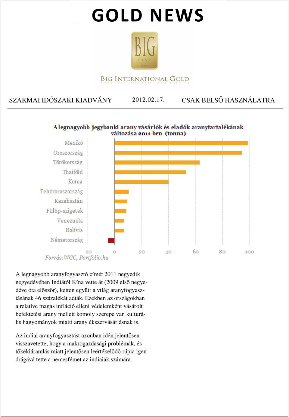 Ezekben az országokban a relatíve magas infláció elleni védelemként vásárolt befektetési arany mellett komoly szerepe van kulturális