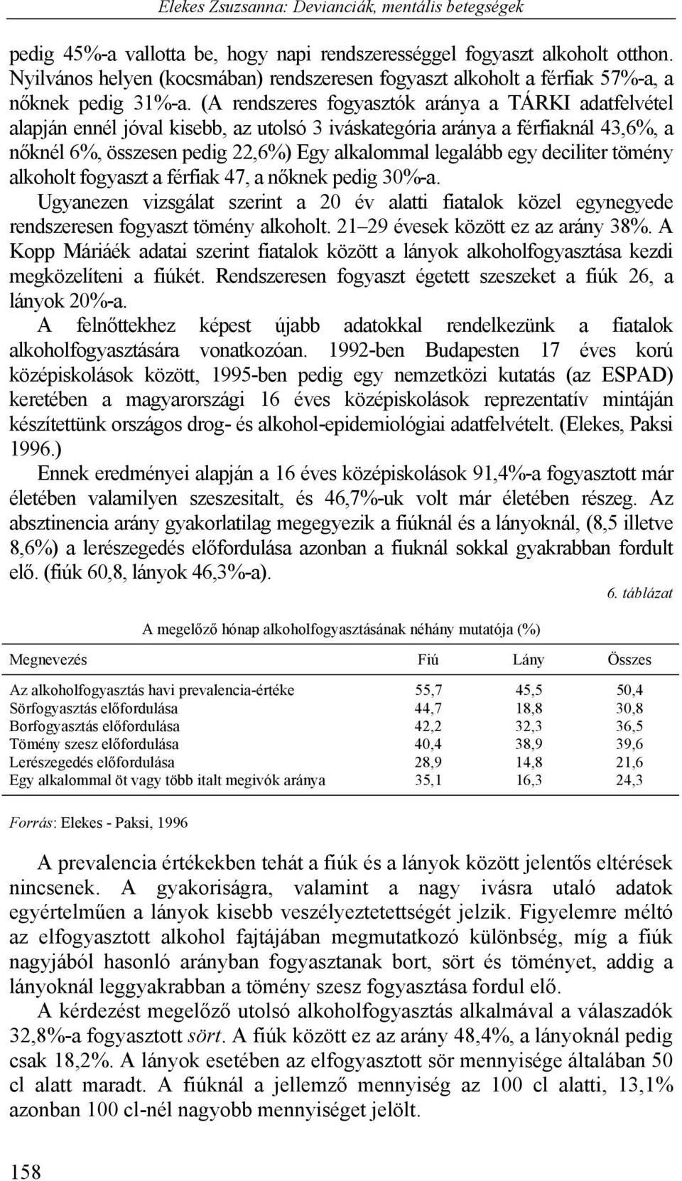 (A rendszeres fogyasztók aránya a TÁRKI adatfelvétel alapján ennél jóval kisebb, az utolsó 3 iváskategória aránya a férfiaknál 43,6%, a nőknél 6%, összesen pedig 22,6%) Egy alkalommal legalább egy