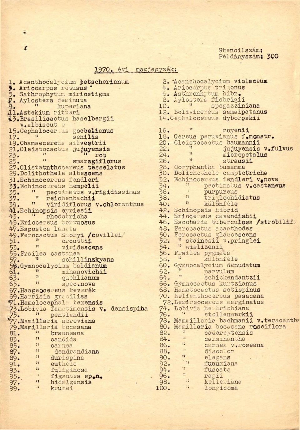 Clistatnthoce:?eus tesselatus 29.Dolithothele albegcens 31.Echinocerjus endleri 35»Echinoc -reus liempelii 35. pecti..8ous v.rigidissimus 37* " reicnenbachii 39. " viriáiflorus v.chloranthus 41.
