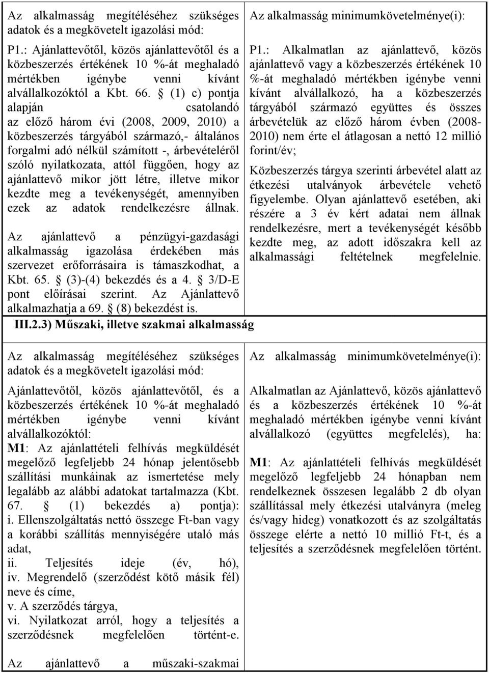 (1) c) pontja alapján csatolandó az előző három évi (2008, 2009, 2010) a közbeszerzés tárgyából származó,- általános forgalmi adó nélkül számított -, árbevételéről szóló nyilatkozata, attól függően,