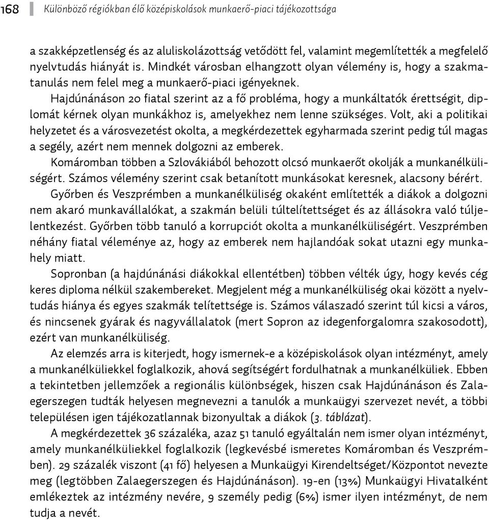 Hajdúnánáson 20 fiatal szerint az a fő probléma, hogy a munkáltatók érettségit, diplomát kérnek olyan munkákhoz is, amelyekhez nem lenne szükséges.