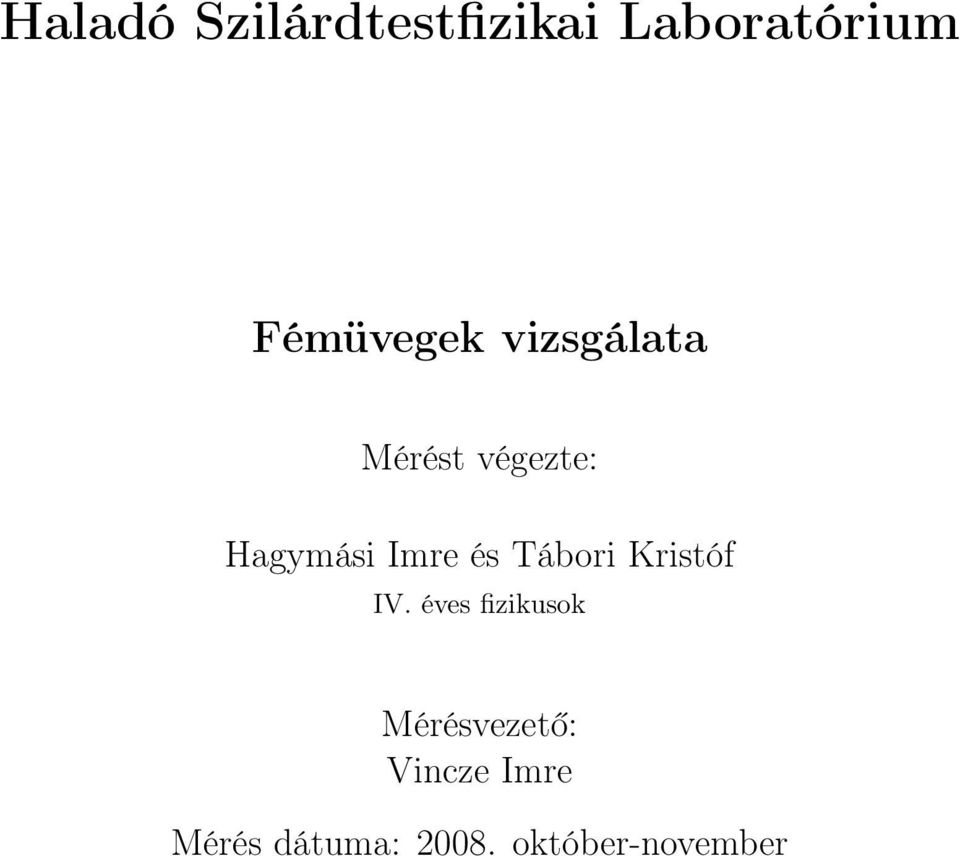 Imre és Tábori Kristóf IV.