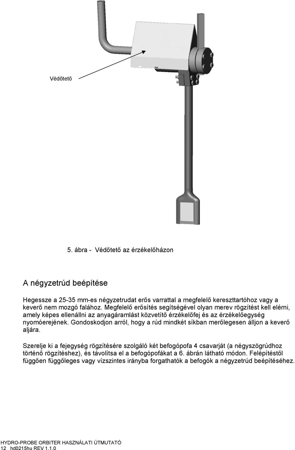 Gndskdjn arról, hgy a rúd mindkét síkban merőlegesen álljn a keverő aljára.