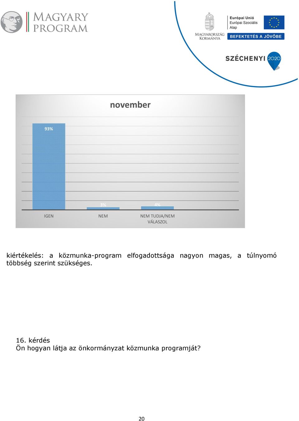 nagyon magas, a túlnyomó többség szerint szükséges.